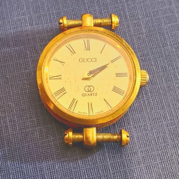 Unisex GUCCI 18K Gold Plated Red & Green Enamel 2000L \'Stack\' Watch Gucci 3001L 18K Women main image 3